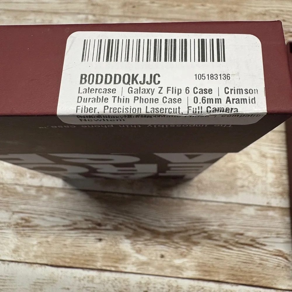 Latercase Galaxy Z Flip 6 Crimson Phone Case Impossibly Thin New Open‎ Box